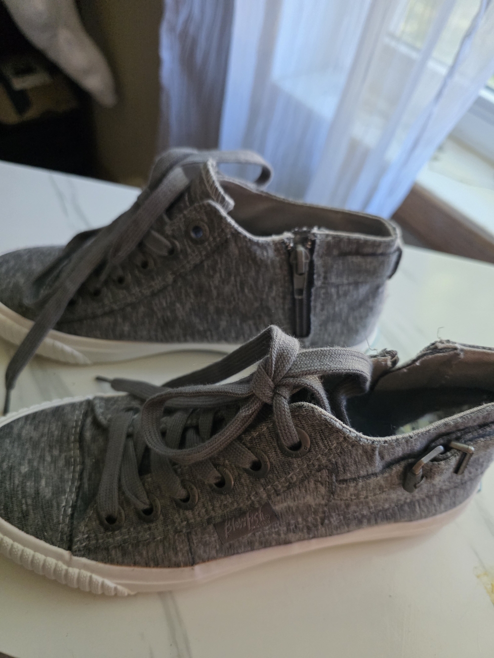 Blowfish Women’s Gray High-Top Sneakers with Side Zip